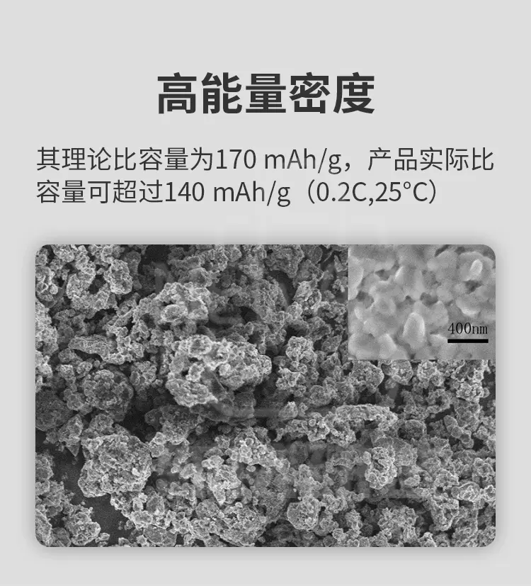 磷酸铁锂的高能量密度